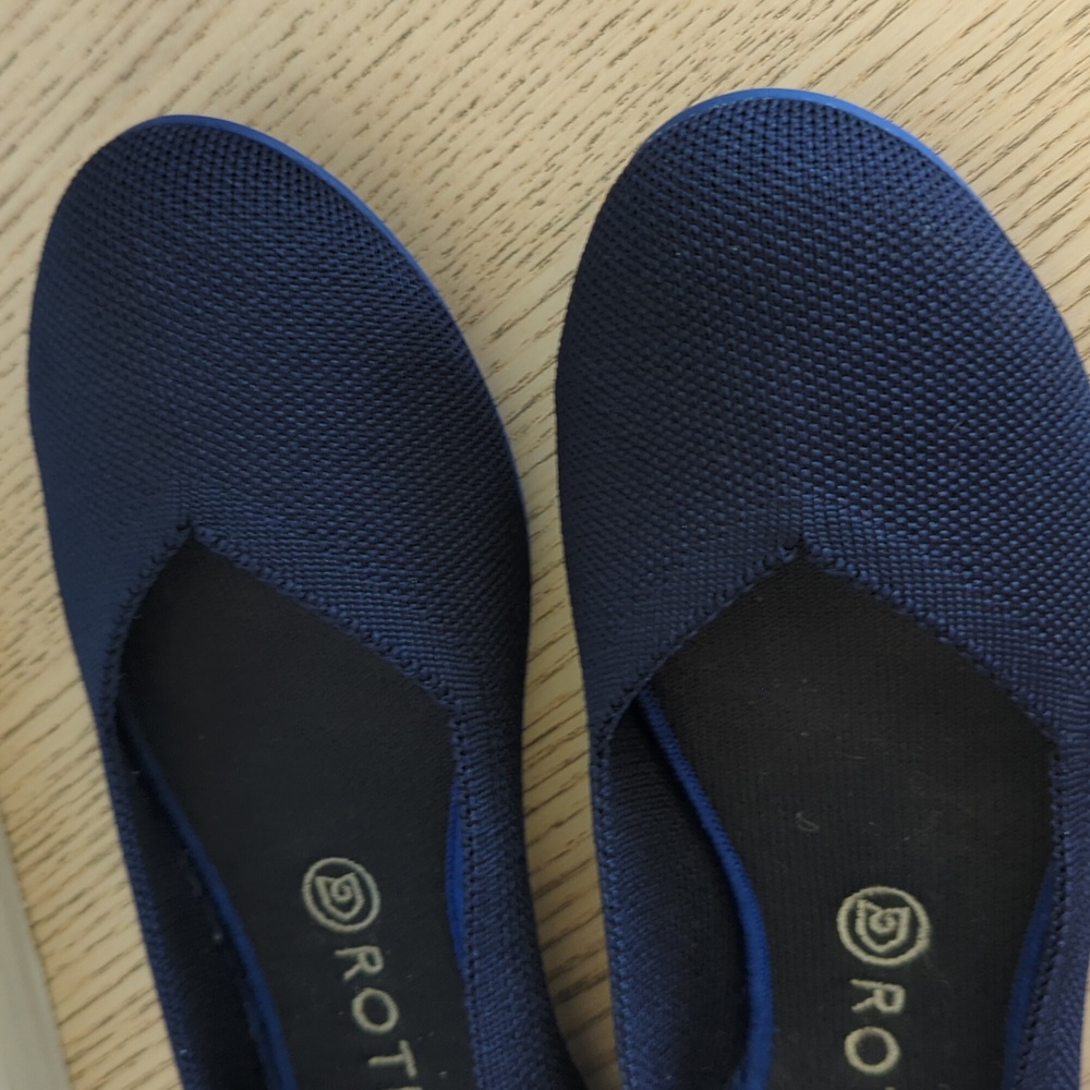 Rothy’s The Flat Round Toe Flats Solid Navy Blue … - image 7